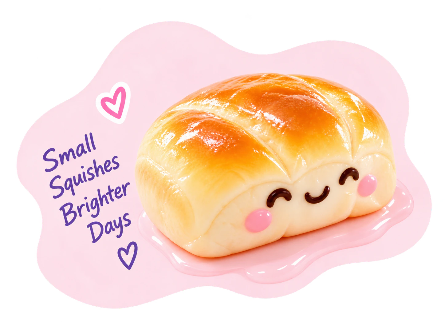 A smiling golden bread squishy